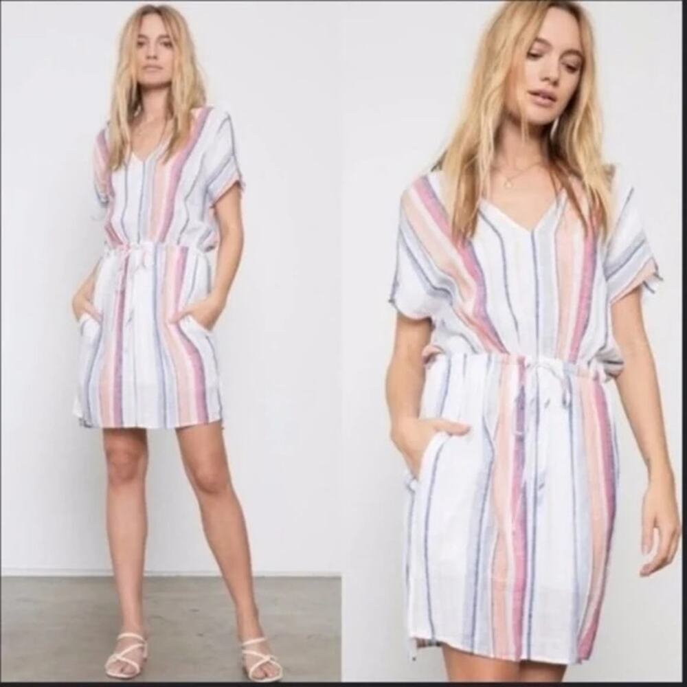 Rails Marrakesh Wren Multi Stripe Linen Dress Size Small